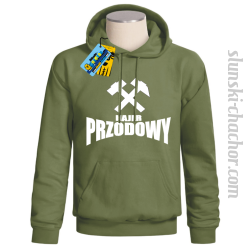 Hajer Przodowy - bluza męska z nadrukiem - khaki