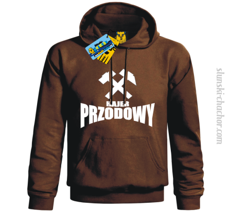 Hajer Przodowy - bluza męska z nadrukiem - brązowy