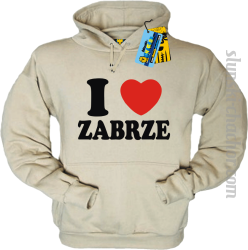 I love Zabrze bluza męska z nadrukiem - beige