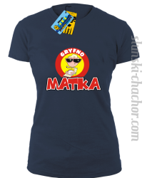 Gryfno matka koszulka damska z nadrukiem - navy blue
