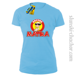 Gryfno matka koszulka damska z nadrukiem - sky blue
