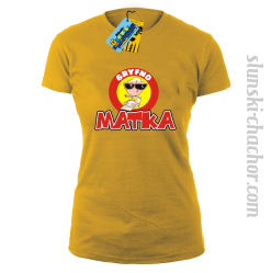 Gryfno matka koszulka damska z nadrukiem -yellow