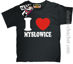 I love Mysłowice koszulka dziecięca z nadrukiem - black