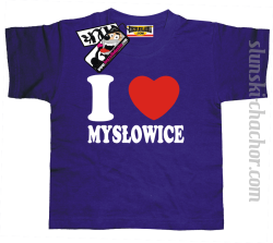 I love Mysłowice koszulka dziecięca z nadrukiem - purple