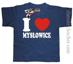 I love Mysłowice koszulka dziecięca z nadrukiem - navy blue