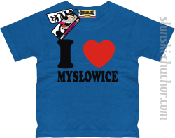 I love Mysłowice koszulka dziecięca z nadrukiem - blue