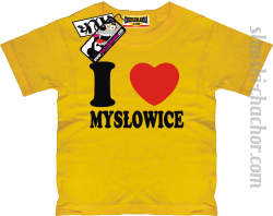 I love Mysłowice koszulka dziecięca z nadrukiem - yellow
