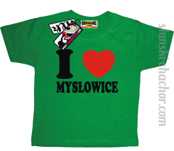 I love Mysłowice koszulka dziecięca z nadrukiem - green