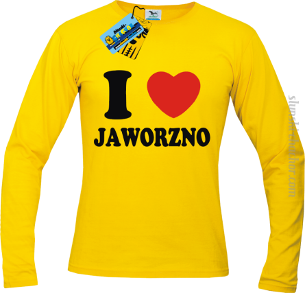 I love Jaworzno longsleeve z nadrukiem - yellow