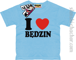 I love Będzin - koszulka dla dziecka - błękitny