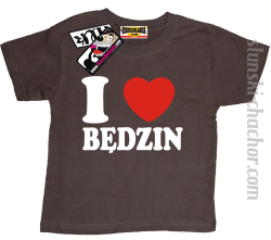 I love Będzin - koszulka dla dziecka - brązowy