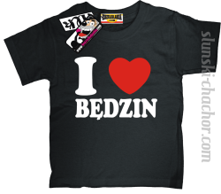 I love Będzin - koszulka dla dziecka - czarny