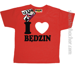 I love Będzin - koszulka dla dziecka - czerwony