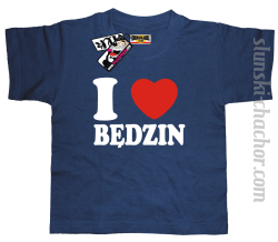 I love Będzin - koszulka dla dziecka - granatowy