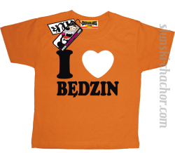 I love Będzin - koszulka dla dziecka - pomarańczowy