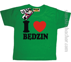 I love Będzin - koszulka dla dziecka - zielony