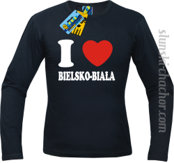 I love Bielsko-Biała longsleeve z nadrukiem - black