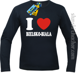 I love Bielsko-Biała longsleeve z nadrukiem - black