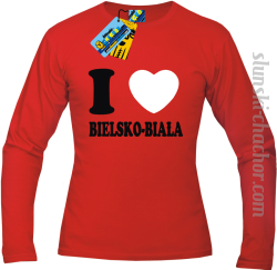 I love Bielsko-Biała longsleeve z nadrukiem - red