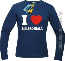 I love Bielsko-Biała longsleeve z nadrukiem - navy blue