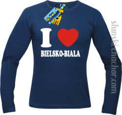 I love Bielsko-Biała longsleeve z nadrukiem - navy blue