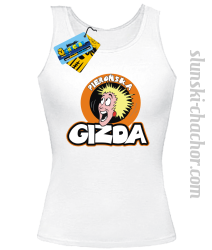 Pierońska gizda top damski z nadrukiem - white