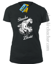 Slunska złość damska koszulka z nadrukiem-black