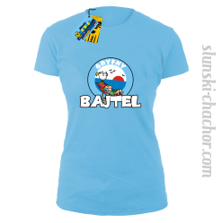 Gryfny bajtel koszulka damska z nadrukiem - sky blue