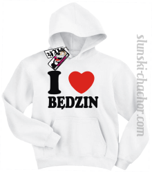 I love Będzin bluza dziecięca z nadrukiem - white