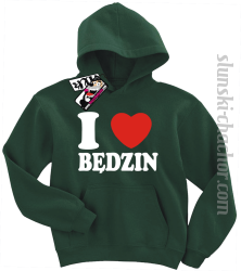 I love Będzin bluza dziecięca z nadrukiem - green
