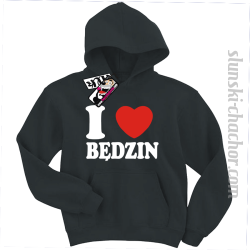 I love Będzin bluza dziecięca z nadrukiem - black