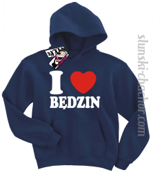 I love Będzin bluza dziecięca z nadrukiem - navy blue