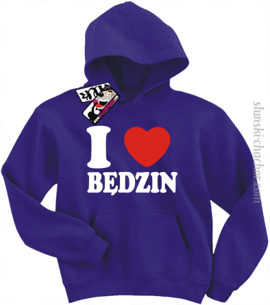 I love Będzin bluza dziecięca z nadrukiem - purple